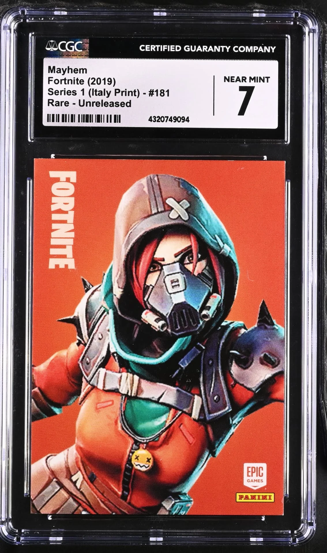 Enlarged transparent Epic Games logo on the Mayhem #181 Unreleased Prototype — Series 1 Italy Print