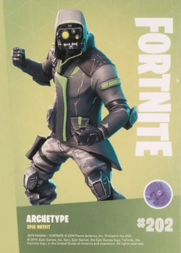 2019 Panini Fortnite Series 1 #202 Archetype — Holofoil trading card back