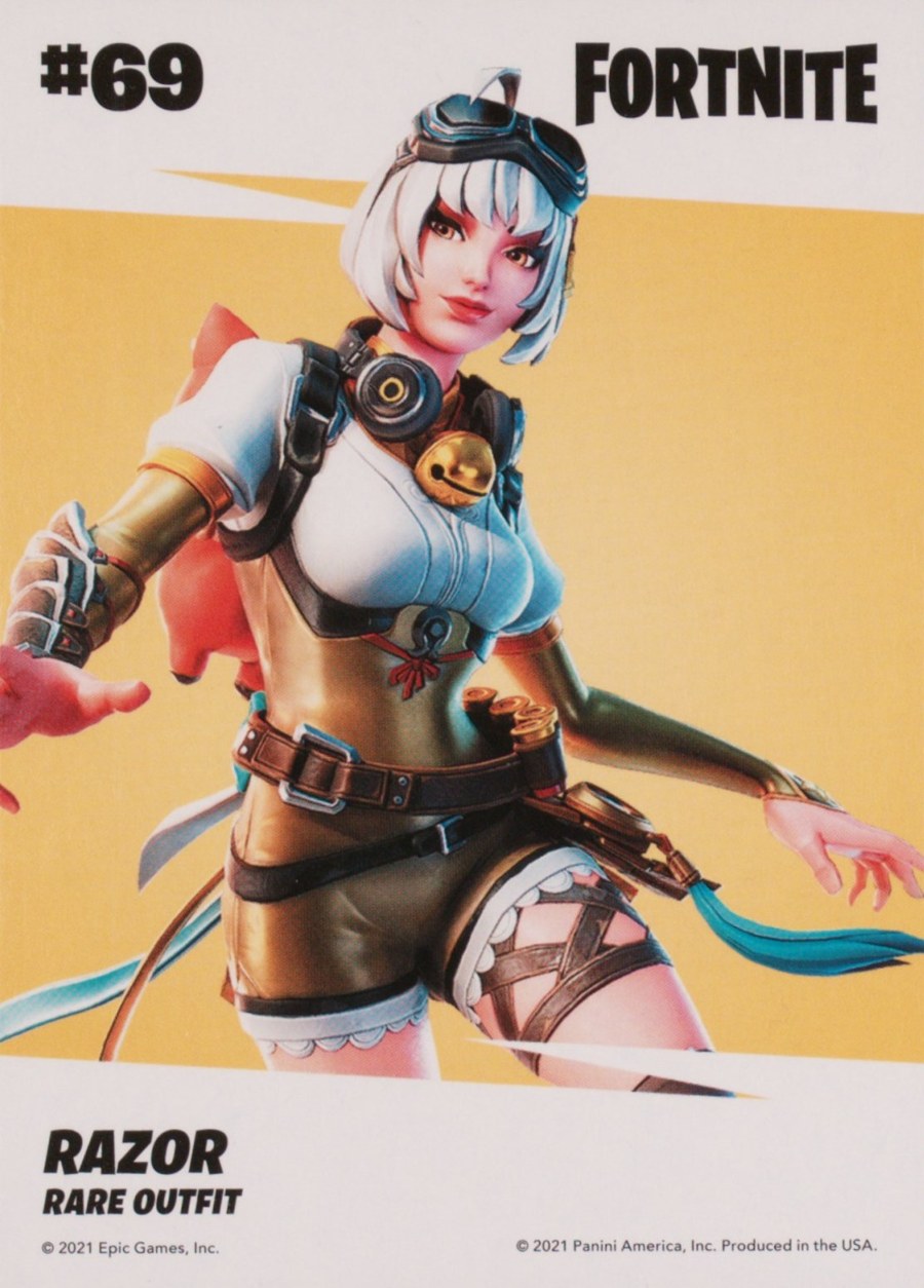 2021 Panini Fortnite Series 3 #69 Razor — Laser trading card back