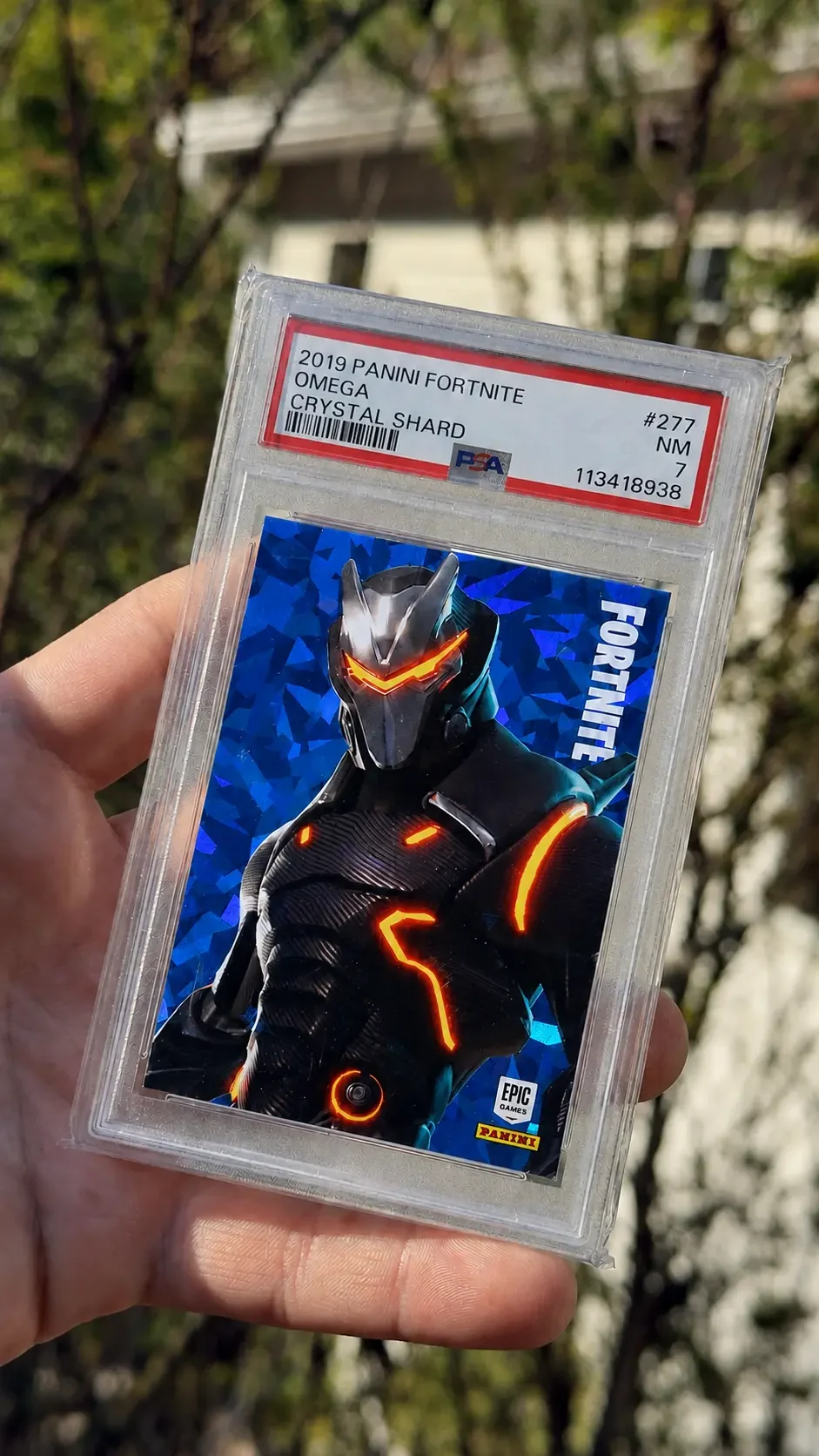 2019 Panini Fortnite Series 1 Omega #277 Crystal Shard PSA 7