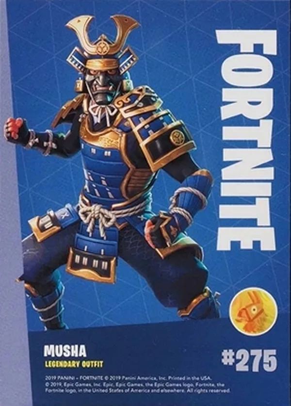 2019 Panini Fortnite Series 1 #275 Musha — Holofoil trading card back