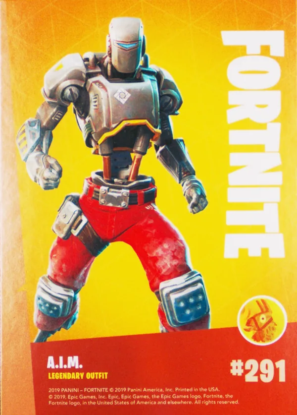 2019 Panini Fortnite Series 1 #291 A.I.M. — Holofoil trading card back