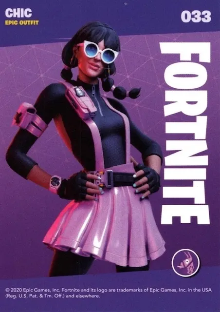 2020 Panini Fortnite Reloaded #33 Chic trading card back