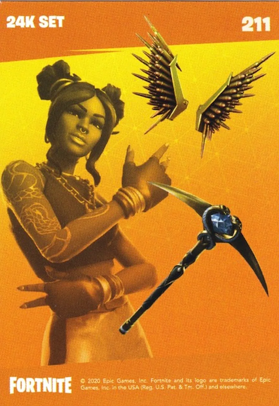 2020 Panini Fortnite Reloaded #211 24K Set trading card back