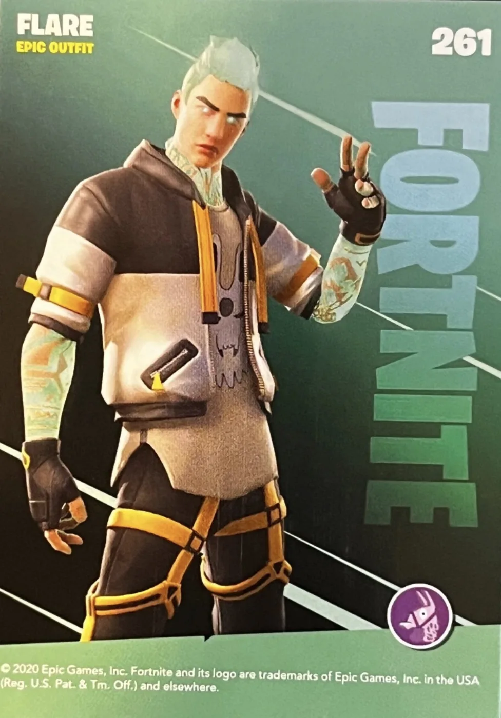 2020 Panini Fortnite Reloaded #261 Flare trading card back