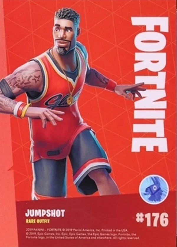 2019 Panini Fortnite Series 1 #176 Jumpshot — Holofoil trading card back