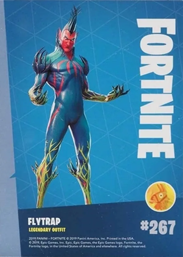 2019 Panini Fortnite Series 1 #267 Flytrap — Holofoil trading card back