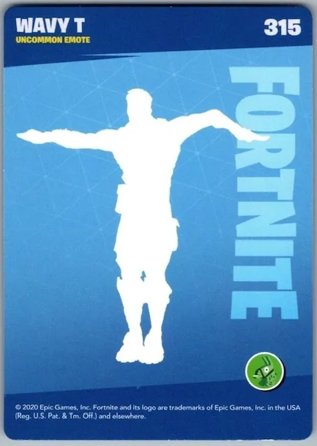 2020 Panini Fortnite Reloaded #315 Wavy T trading card back