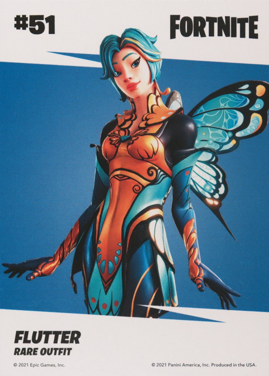 2021 Panini Fortnite Series 3 #51 Flutter — Laser trading card back