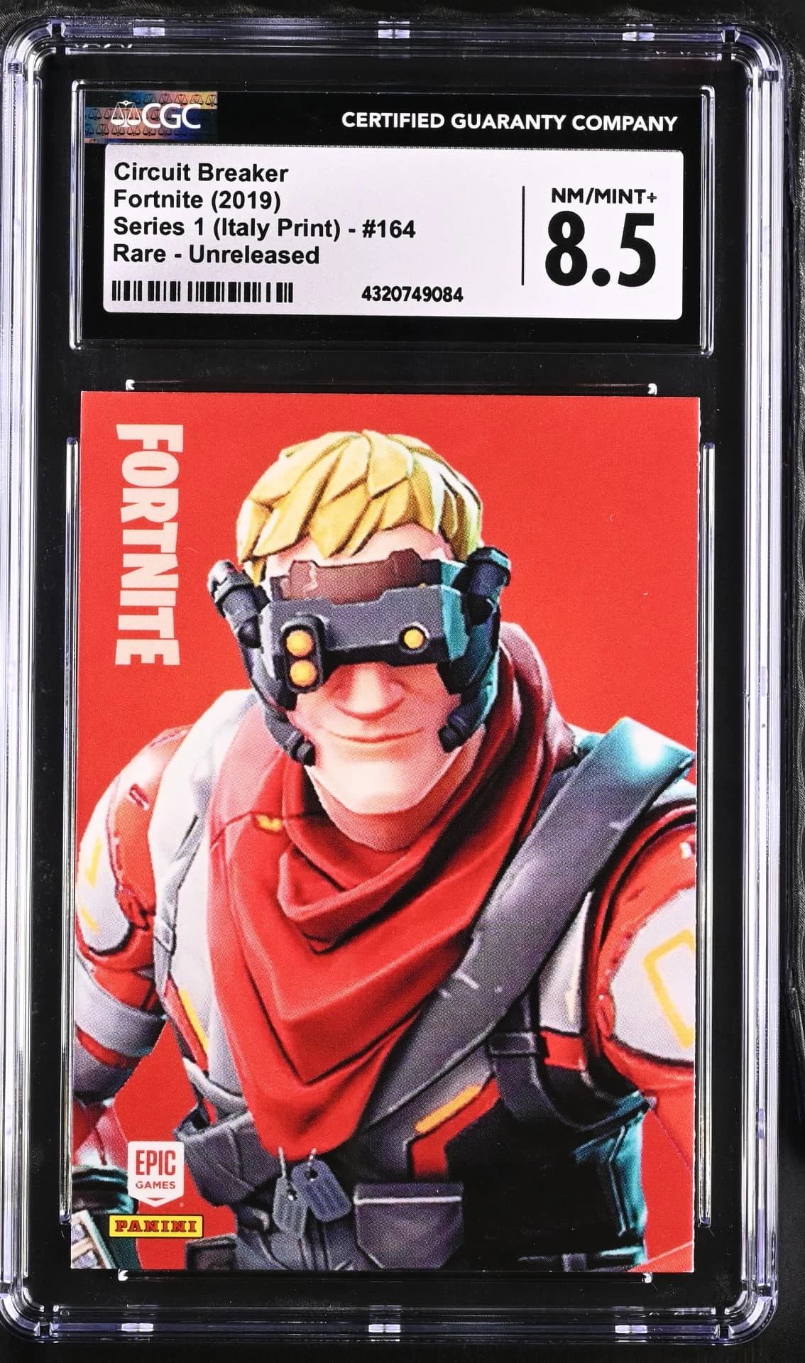 Enlarged transparent Epic Games logo on the Circuit Breaker #164 Unreleased Prototype — Series 1 Italy Print