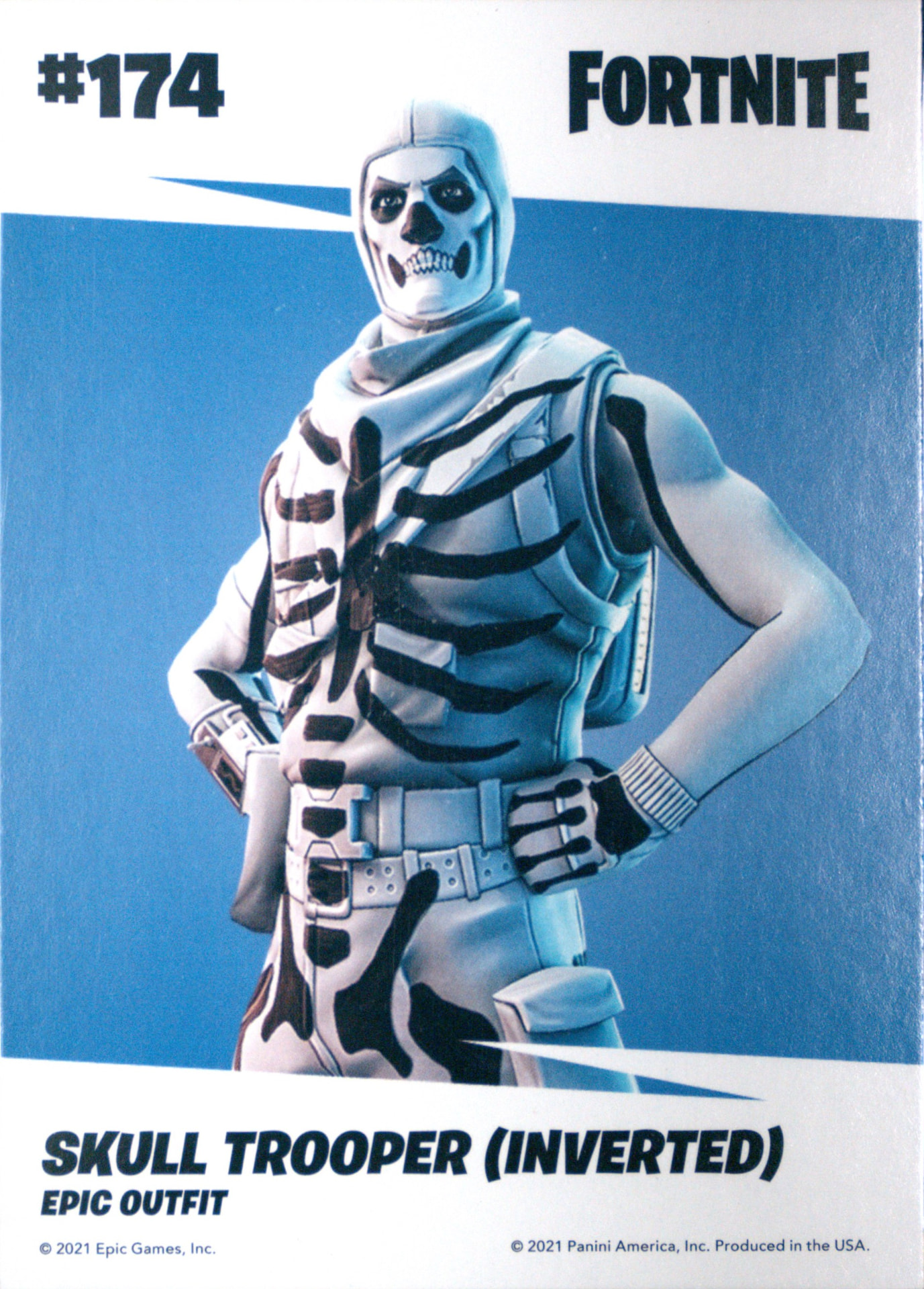 2021 Panini Fortnite Series 3 #174 Skull Trooper Inverted — Laser trading card back