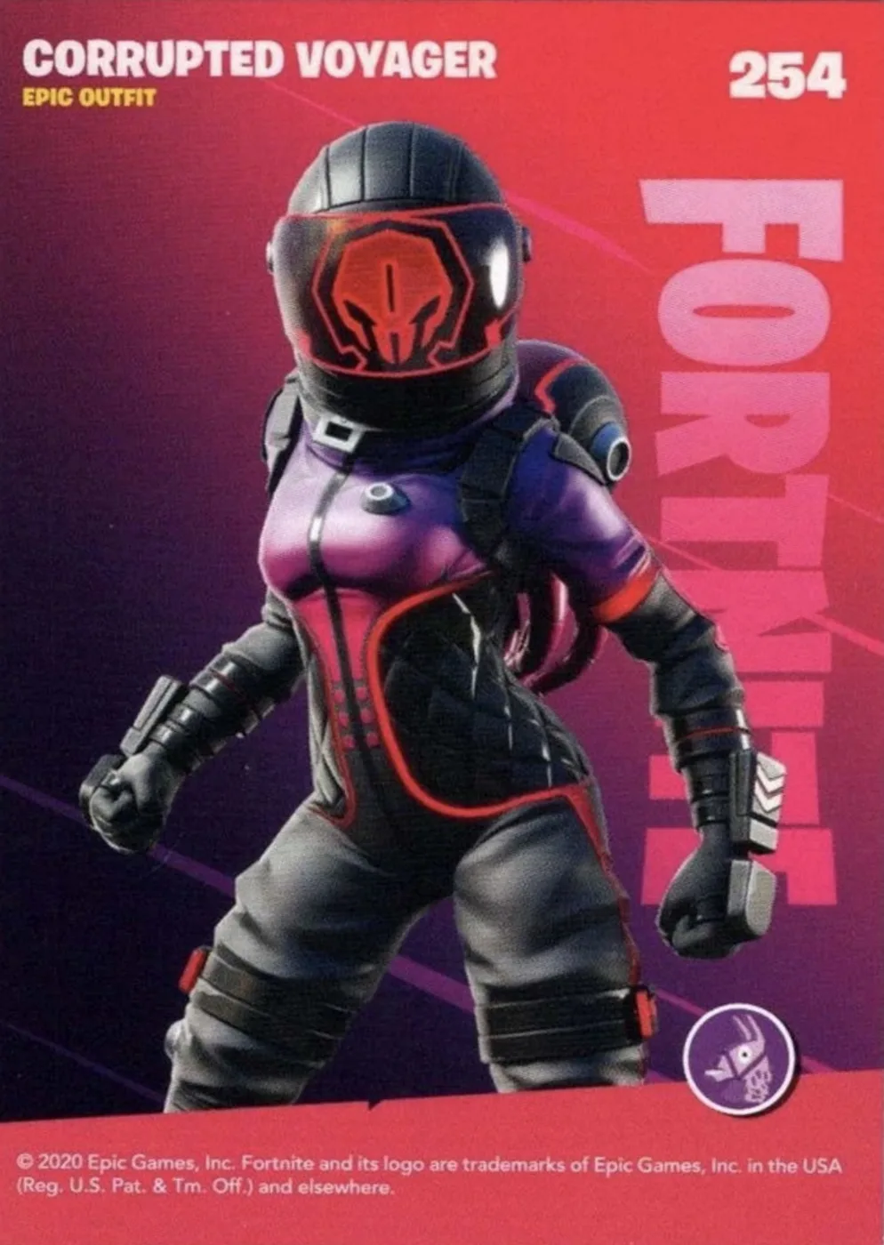 2020 Panini Fortnite Reloaded #254 Corrupted Voyager trading card back