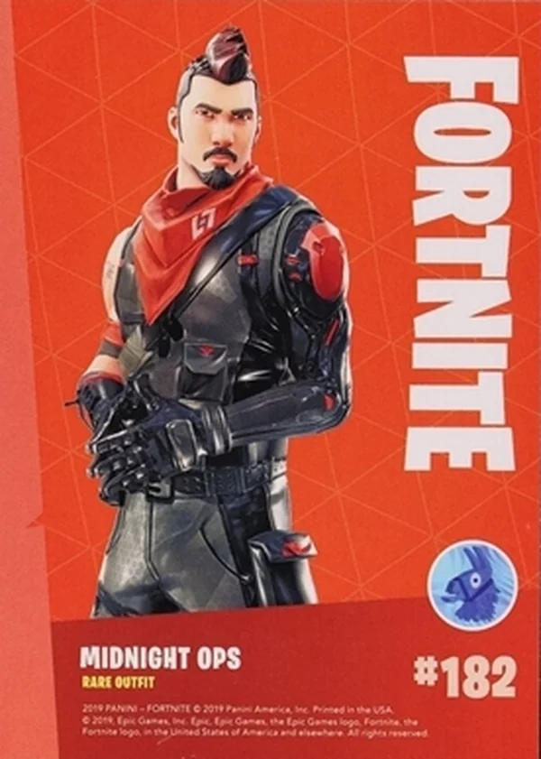 Midnight Ops Panini Fortnite Series 1 base card back