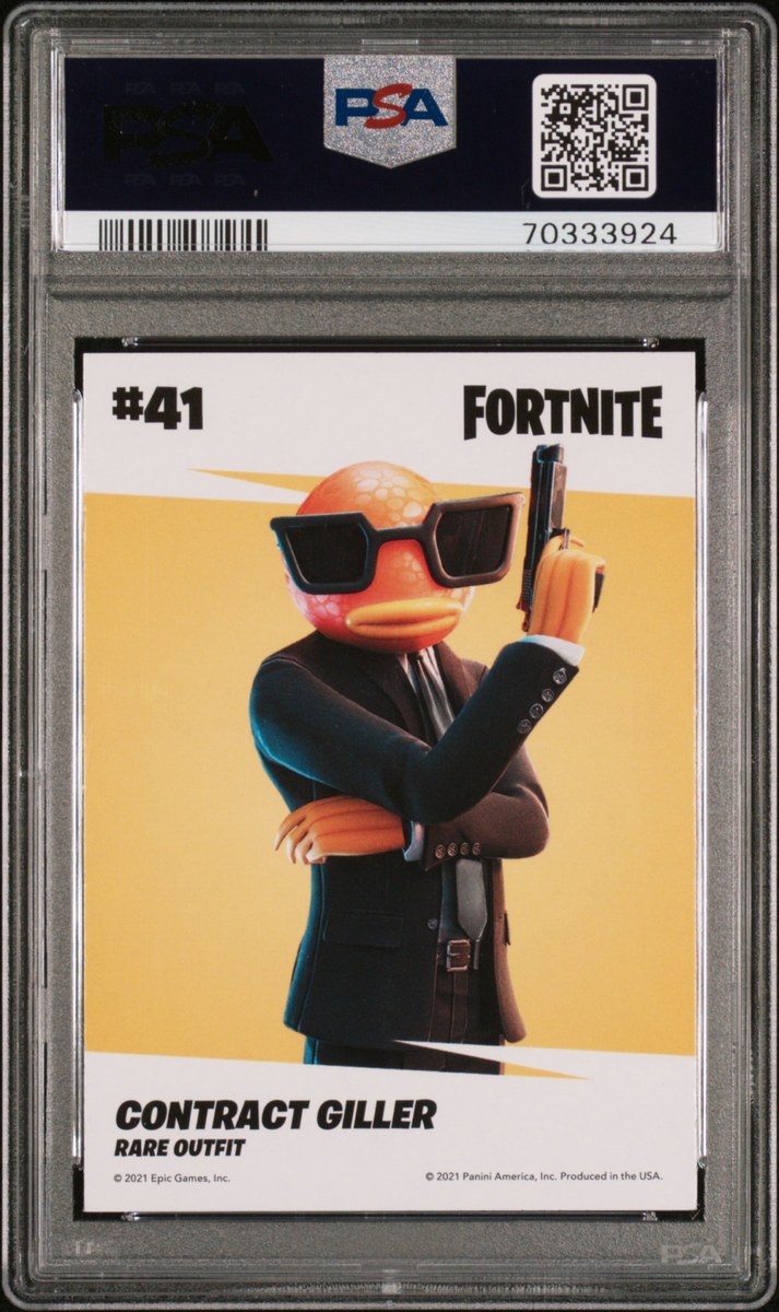 2021 Panini Fortnite Series 3 #41 Contract Giller — Laser trading card back
