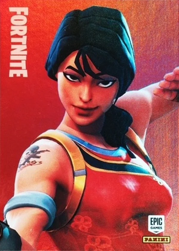Scarlet Defender Panini Fortnite trading card front