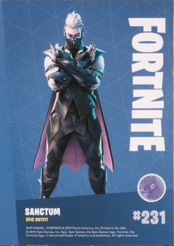 2019 Panini Fortnite Series 1 #231 Sanctum — Holofoil trading card back
