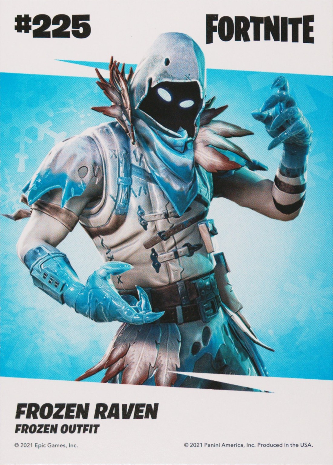 2021 Panini Fortnite Series 3 #225 Frozen Raven — Laser trading card back