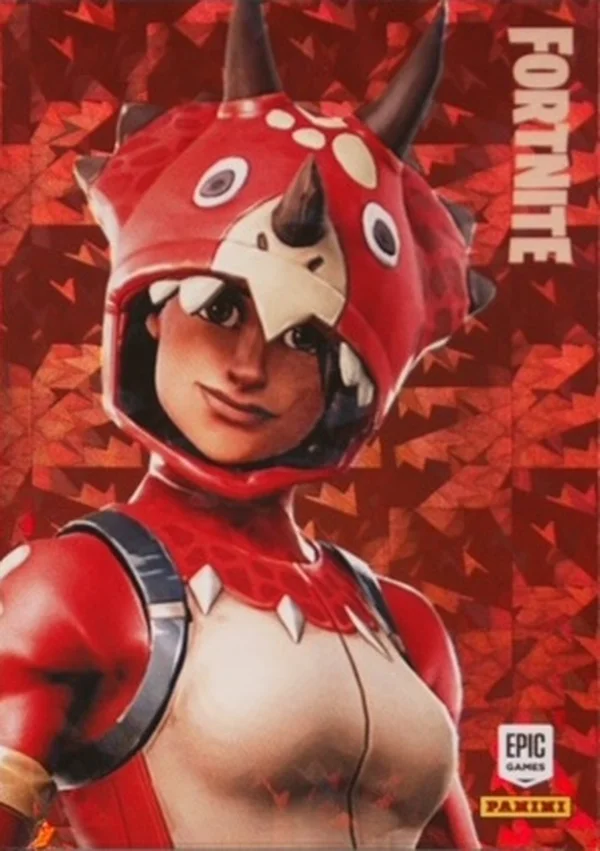 Tricera Ops Panini Fortnite trading card front