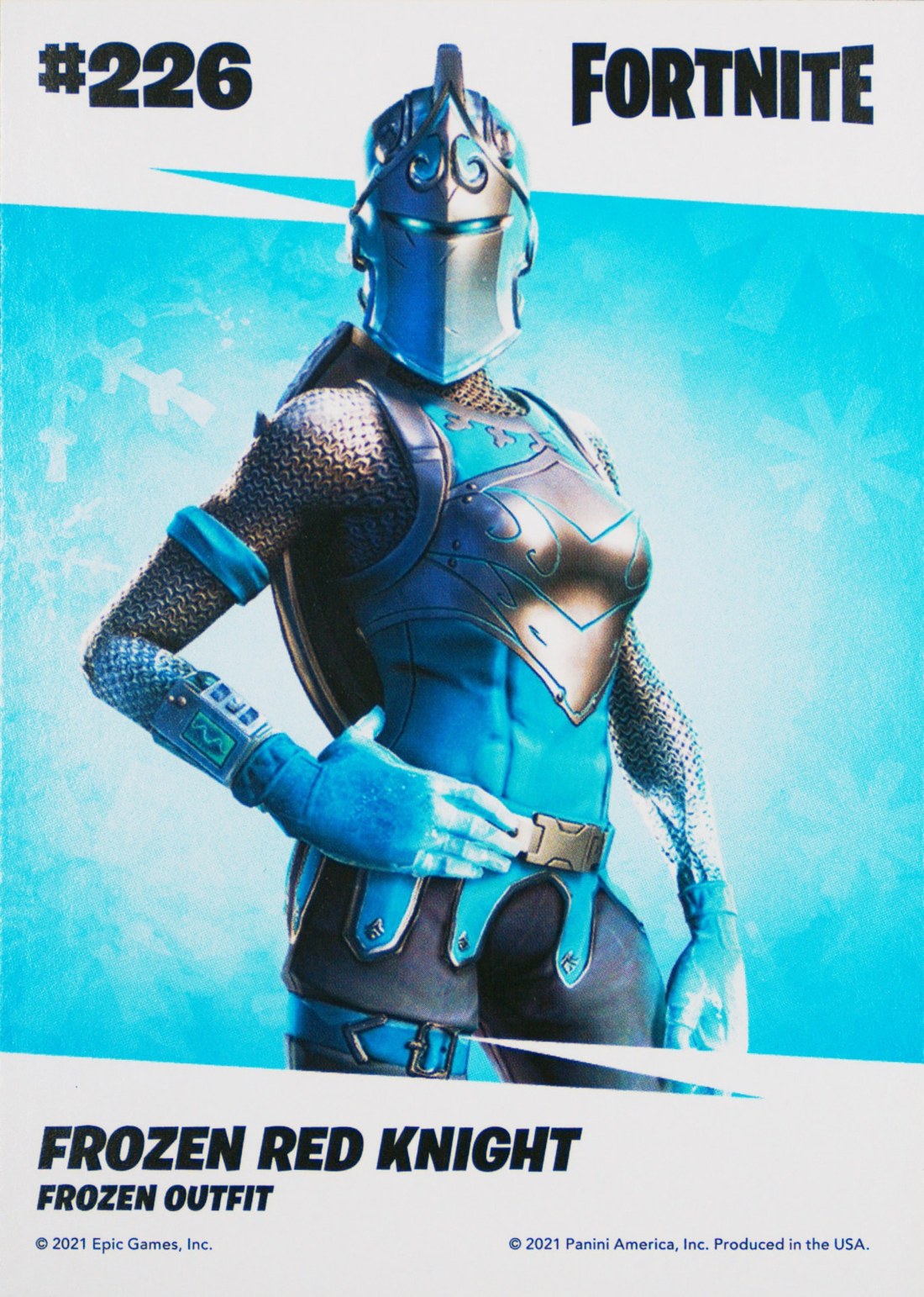 2021 Panini Fortnite Series 3 #226 Frozen Red Knight — Laser trading card back
