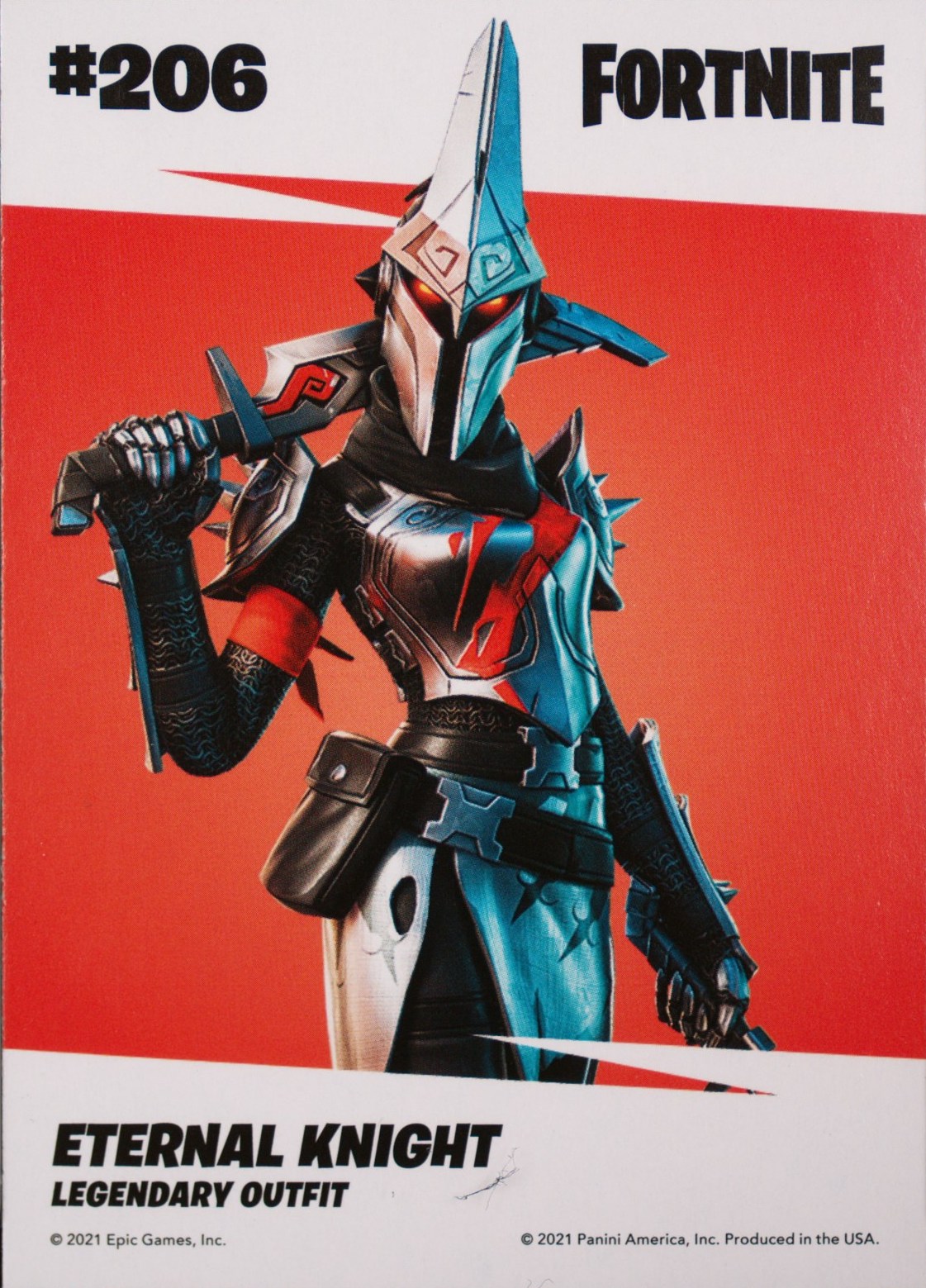 2021 Panini Fortnite Series 3 #206 Eternal Knight — Laser trading card back
