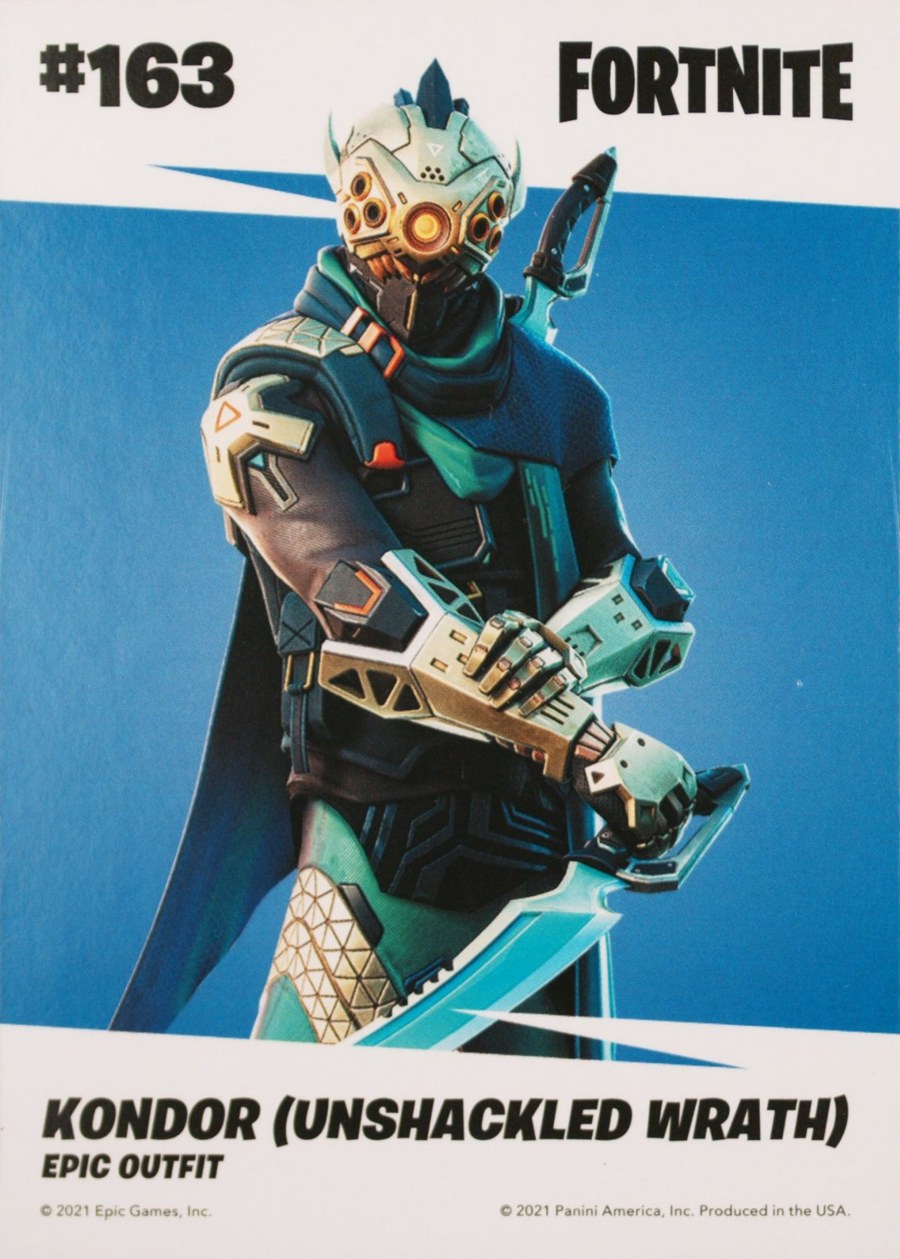 2021 Panini Fortnite Series 3 #163 Kondor — Laser trading card back