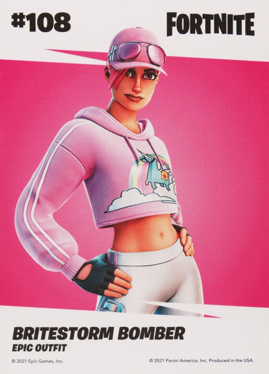 2021 Panini Fortnite Series 3 #108 Britestorm Bomber — Laser trading card back