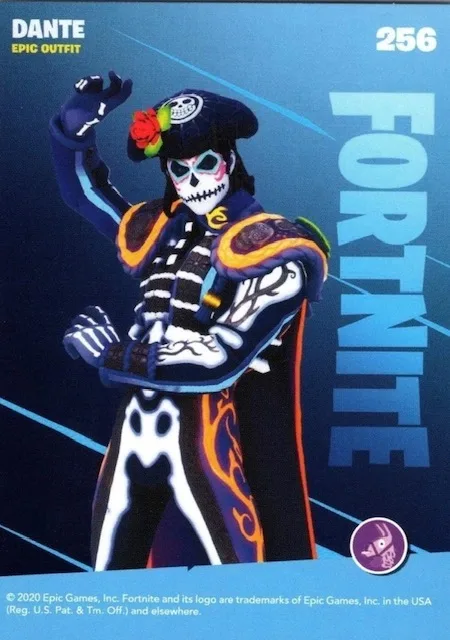 2020 Panini Fortnite Reloaded #256 Dante trading card back