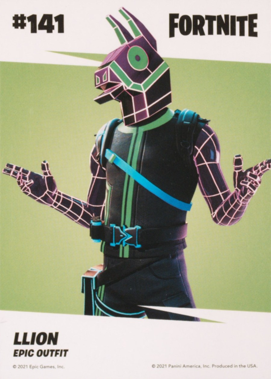 2021 Panini Fortnite Series 3 #141 Llion — Laser trading card back