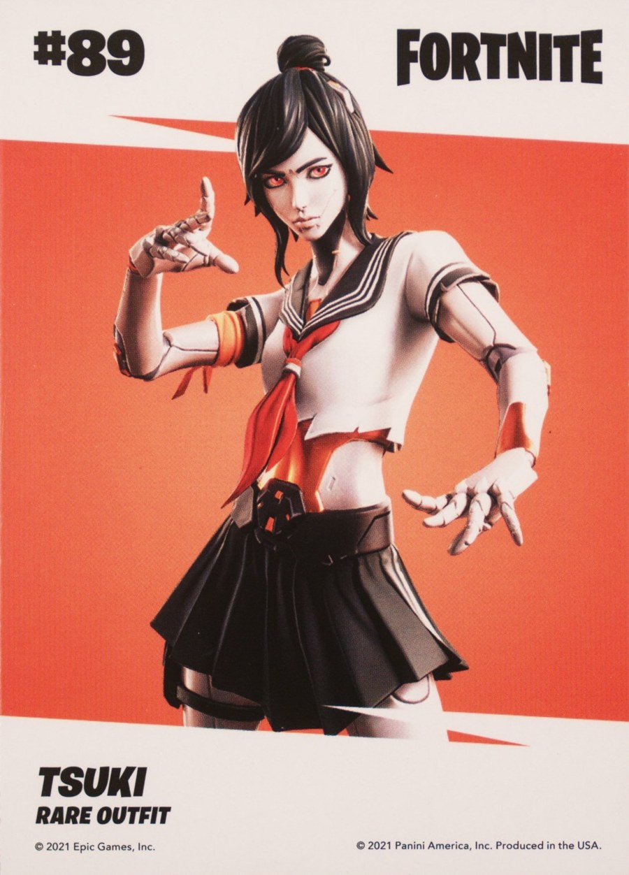 2021 Panini Fortnite Series 3 #89 Tsuki — Laser trading card back