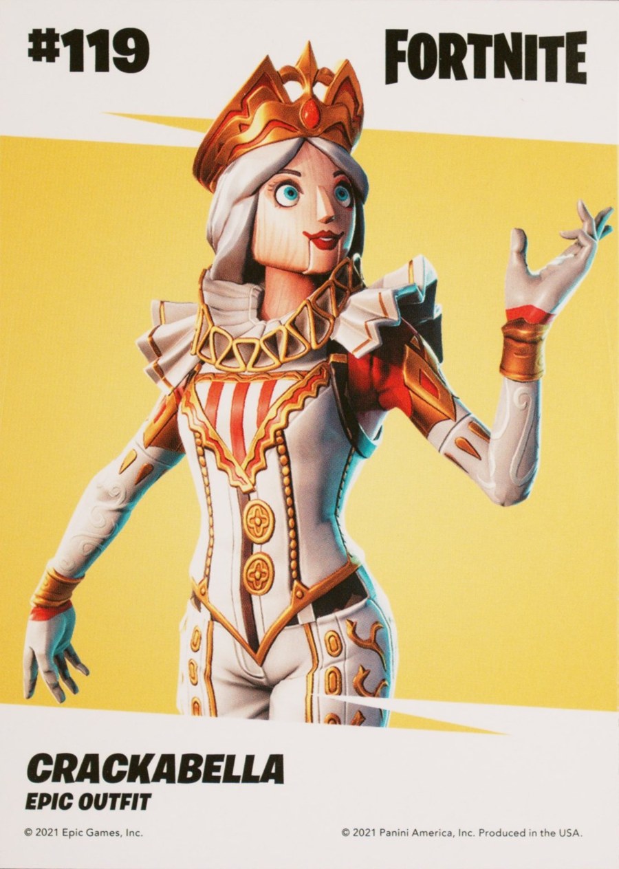 2021 Panini Fortnite Series 3 #119 Crackabella — Laser trading card back