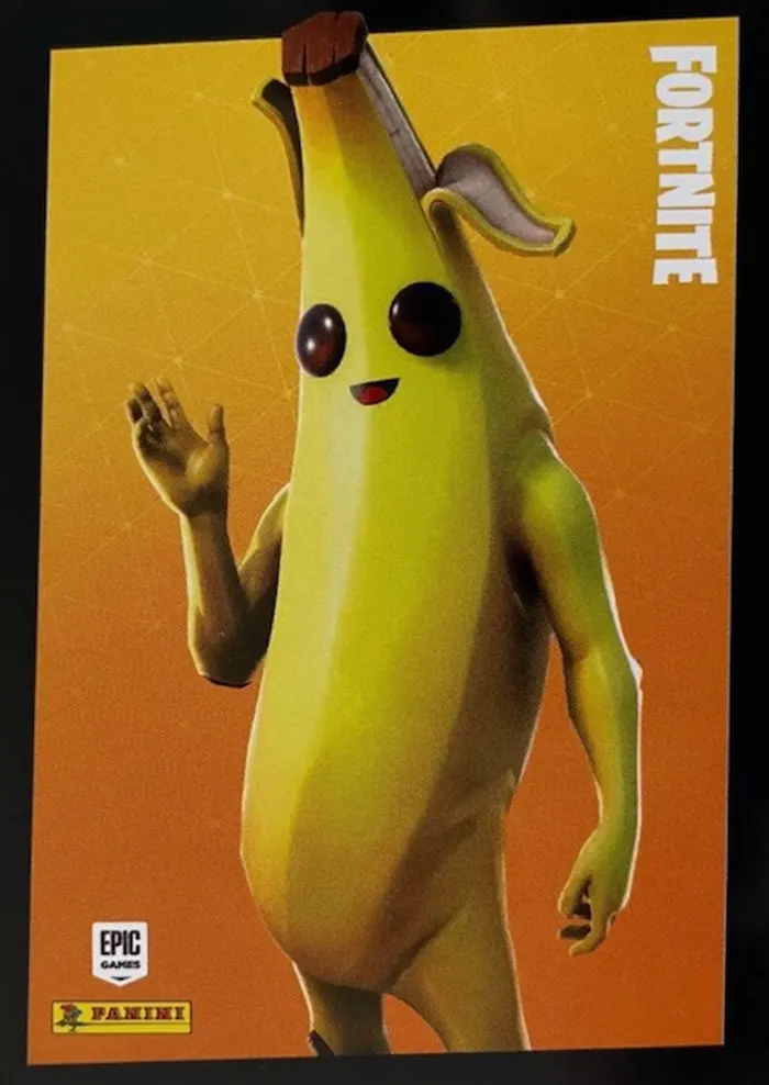 Peely Panini Fortnite trading card front
