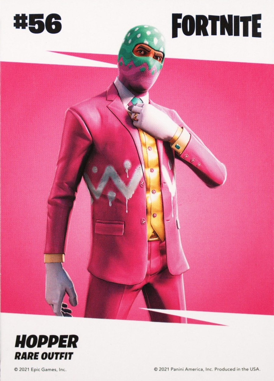 2021 Panini Fortnite Series 3 #56 Hopper — Laser trading card back