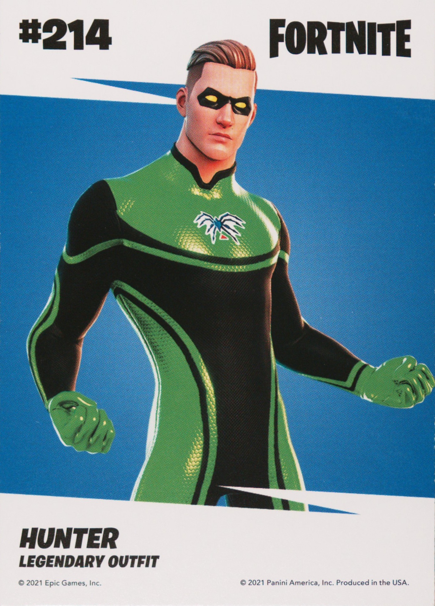 2021 Panini Fortnite Series 3 #214 Hunter — Laser trading card back