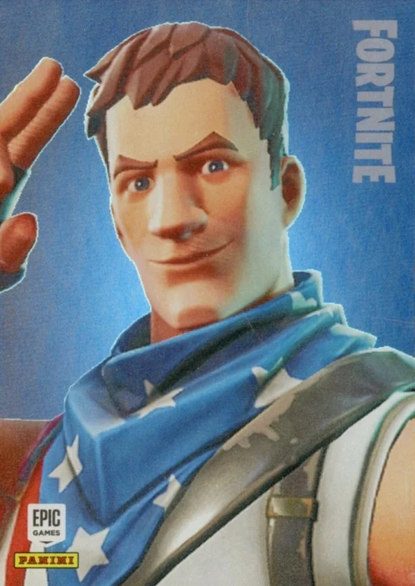 Star-Spangled Trooper Panini Fortnite trading card front