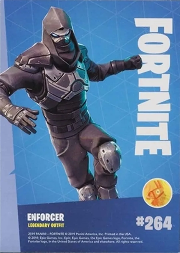 2019 Panini Fortnite Series 1 #264 Enforcer — Holofoil trading card back
