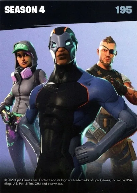 2020 Panini Fortnite Reloaded #195 Battle Pass Season 4 trading card back