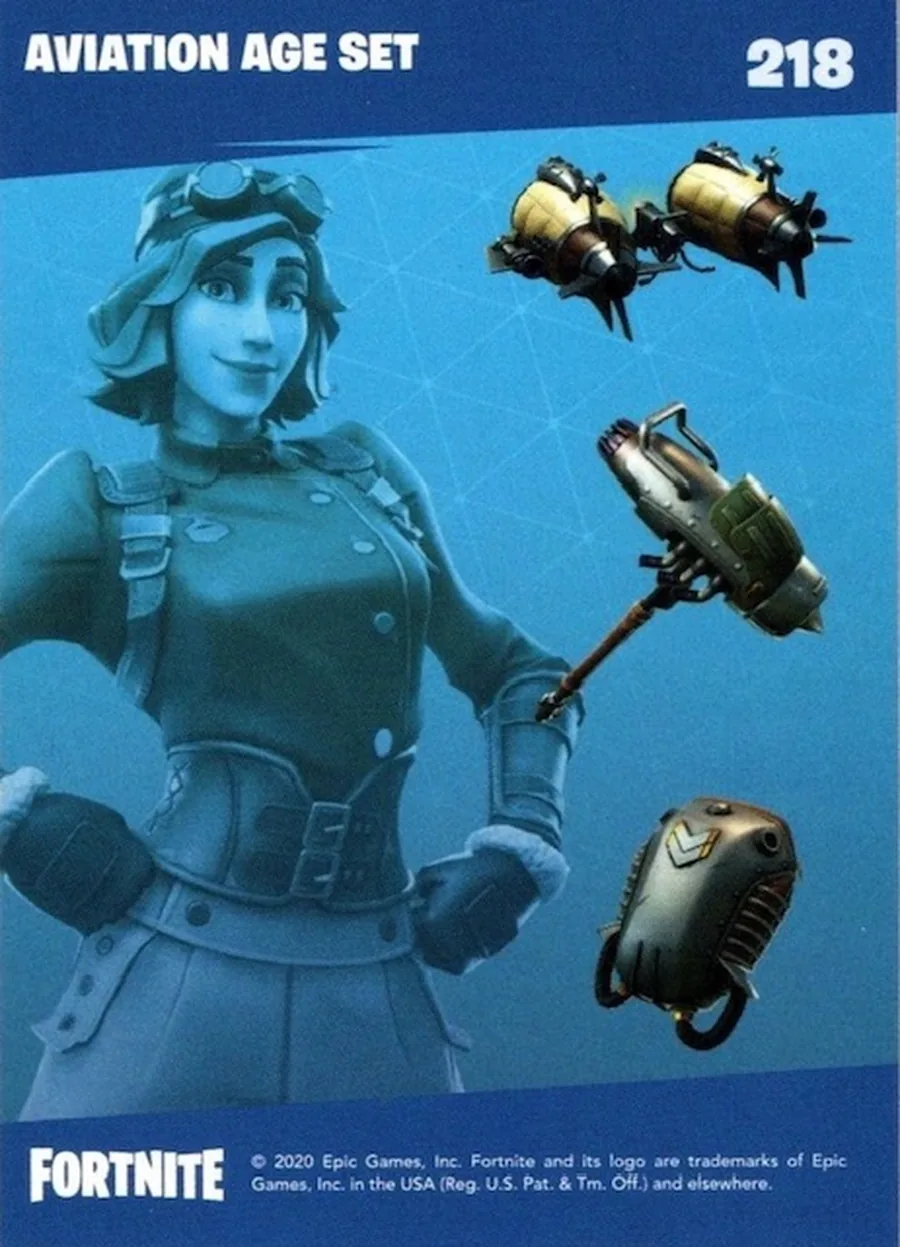 2020 Panini Fortnite Reloaded #218 Aviation Age Set trading card back