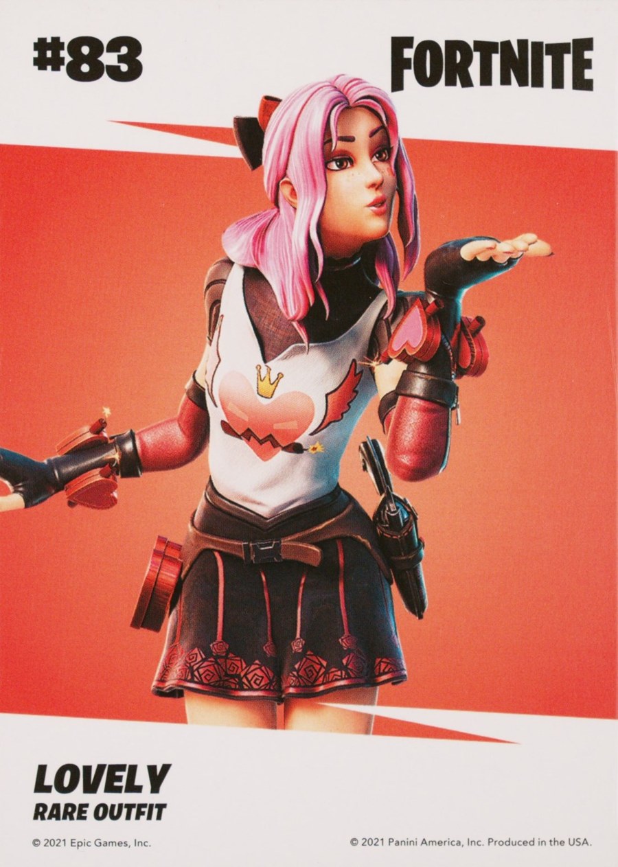 2021 Panini Fortnite Series 3 #83 Lovely — Laser trading card back