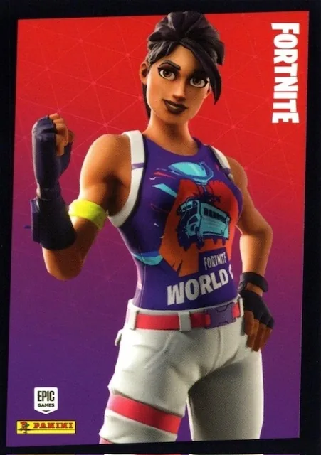 World Warrior Panini Fortnite trading card front