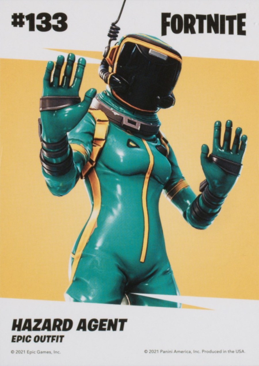 2021 Panini Fortnite Series 3 #133 Hazard Agent — Laser trading card back