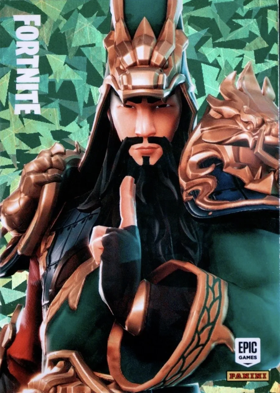 Guan Yu Panini Fortnite trading card front