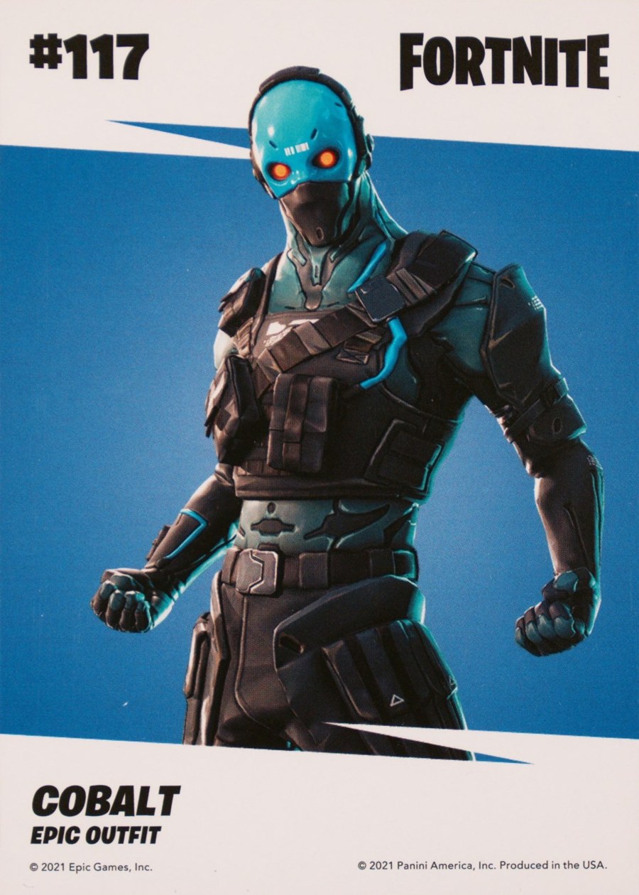 2021 Panini Fortnite Series 3 #117 Cobalt — Laser trading card back