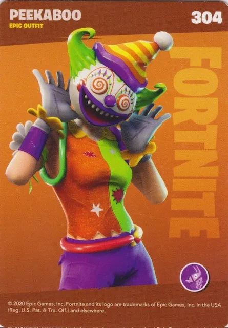 2020 Panini Fortnite Reloaded #304 Peekaboo trading card back