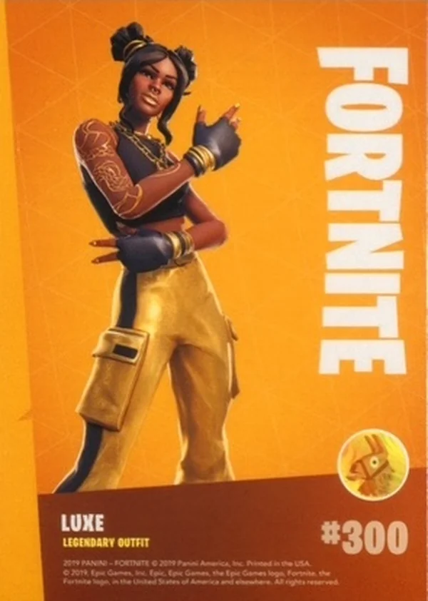 2019 Panini Fortnite Series 1 #300 Luxe — Holofoil trading card back