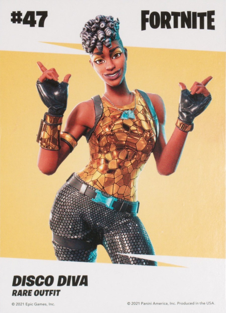 2021 Panini Fortnite Series 3 #47 Disco Diva — Laser trading card back