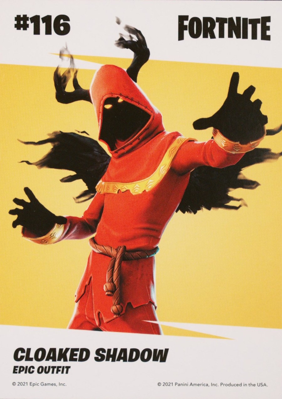 2021 Panini Fortnite Series 3 #116 Cloaked Shadow — Laser trading card back