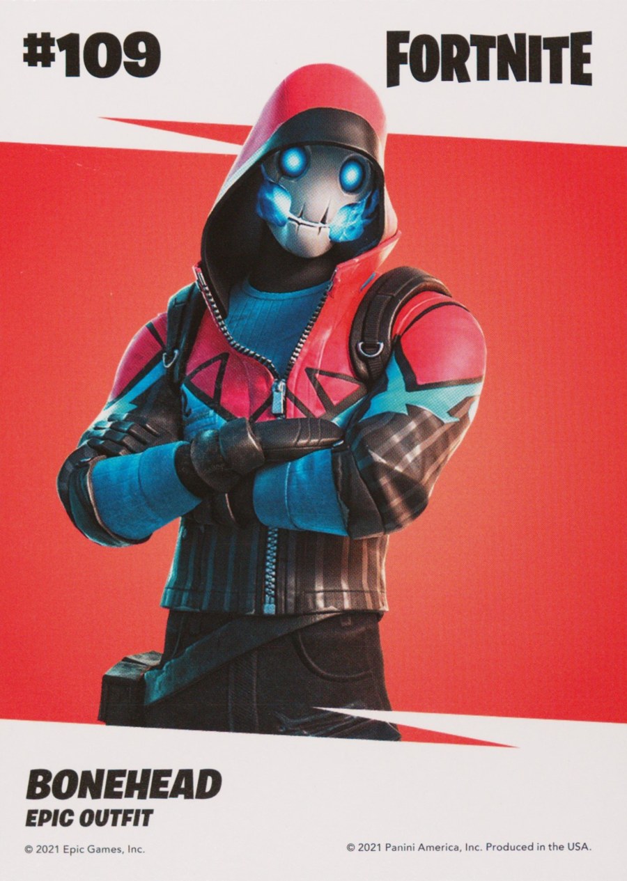 2021 Panini Fortnite Series 3 #109 Bonehead — Laser trading card back