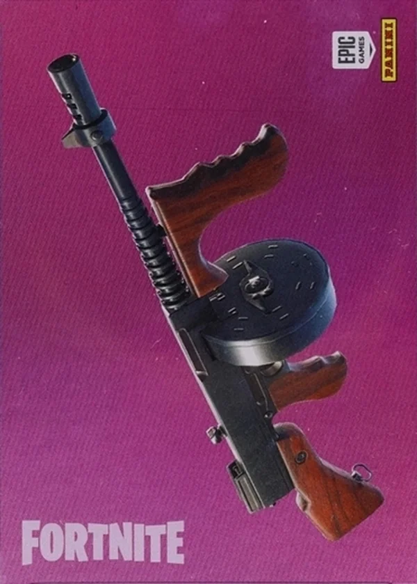 Drum Gun Panini Fortnite trading card front