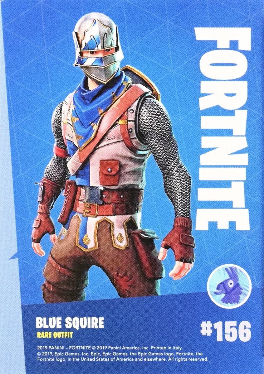 Blue Squire #156 Unreleased Prototype — Series 1 Italy Print prototype card back