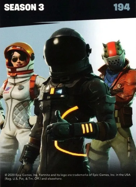2020 Panini Fortnite Reloaded #194 Battle Pass Season 3 trading card back